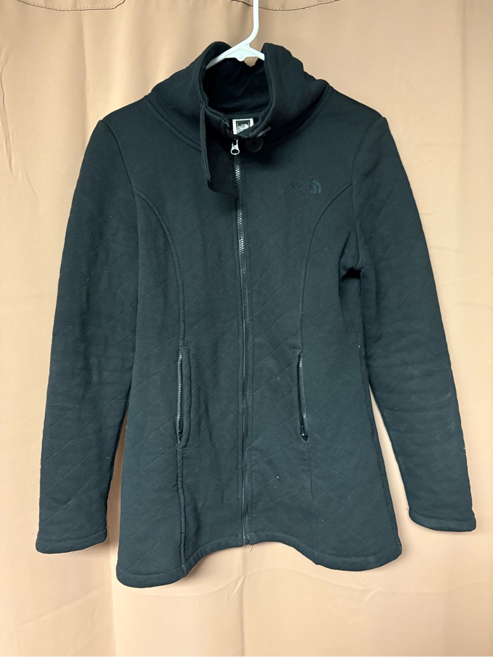 The North Face Caroluna Jacket Womens Medium Black Fleece Lined Quilted Coat